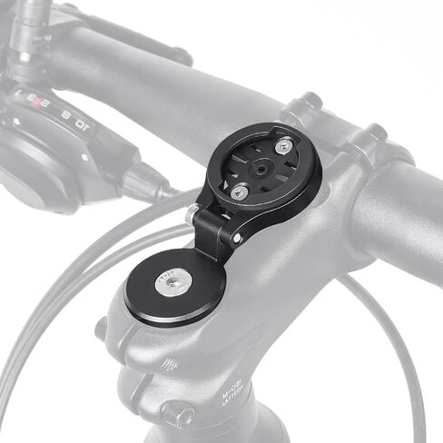Bike Computer Mount for Garmin Edge Wahoo Elemnt Bryton Out Front Adjustable Bicycle Stem Mount (Black with stem Cap) in Saudi Arabia