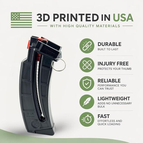 Smith & Wesson M&P 15-22 .22LR Magazine Speed Loader | 2-Pack | Quick Load Assist Tool | Thumb Saver Magazine Loader | Fast Reload Accessory for M&P 15-22 Magazines | Easy Grip Design in Saudi Arabia