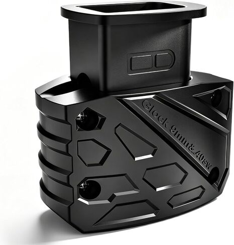 Magazine Speed Loader for Glock 9mm/.40 S&W - Fits Glock 17,18,19,22,23,24,26,27,34,35,45 & 47 - Efficient, Stable, Quick Loading for Fathers, Boyfriends & Shooting Buddies (Matte Black) in Kuwait