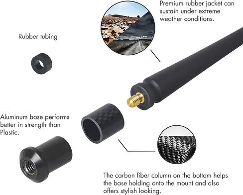 RYDONAIR 7“ Rubber Short Antenna Compatible with Harley Davidson 1989-2026 in Saudi Arabia
