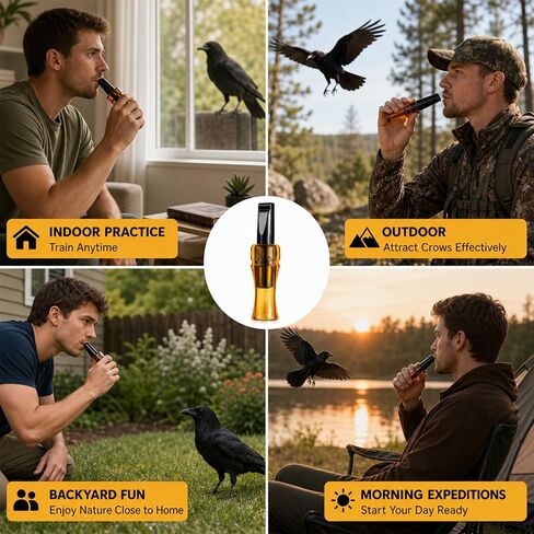 2PCS Crow Caller to Attract Crows, Professional Crow Caller Whistle for Hunting and Birdwatching, Realistic Crow Call Sound with Durable ABS Construction, Ideal for Outdoor Wildlife Observation in Saudi Arabia