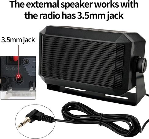 Rectangular External Communications Speaker/CB Radio Speaker for Ham Radio, External Scanners for All 3.5mm Audio Plug CB Radios and Mobile Radios (2 Pack) in Saudi Arabia