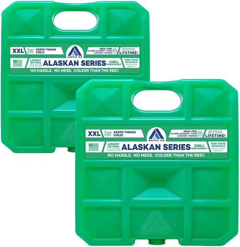 حزمة ثلج من سلسلة Arctic Ice Alaskan تدوم طويلاً وقابلة لإعادة الاستخدام - تتجمد عند درجة حرارة 32 درجة فهرنهايت - تحافظ على برودة الأطعمة والمشروبات دون التعرض لخطر التجميد in Kuwait