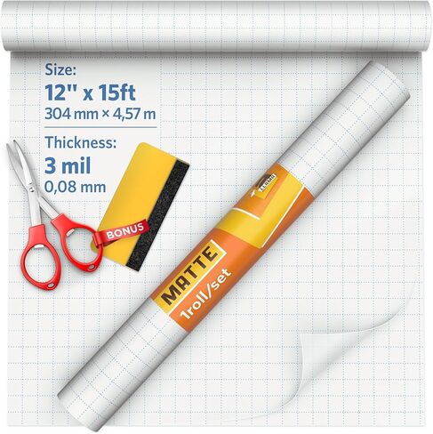 Matte Self Adhesive Laminating Roll 12" x 15ft - 3 MIL Matte Clear Laminate Vinyl Roll for Stickers in Saudi Arabia