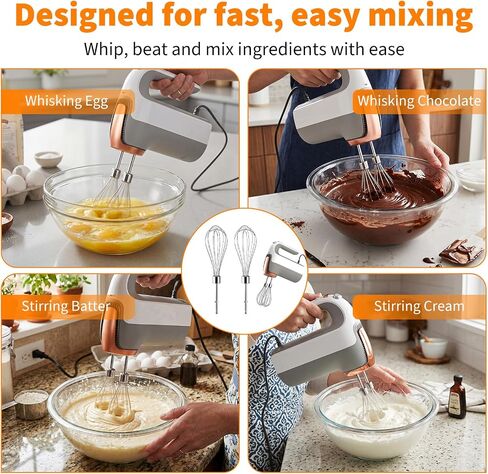 Hand Mixer Beater Blades Compatible with Oster,1Pair | Stainless Steel Whisk Replacement Parts for Oster FPSTHMSNCW 270-Watt Models in Saudi Arabia