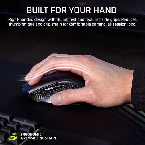 Corsair Harpoon v2 Wireless Gaming Mouse – Black | 26K DPI, Asymmetrical Shape, 6 Programmable Buttons, Up to 140hr Battery in Saudi Arabia