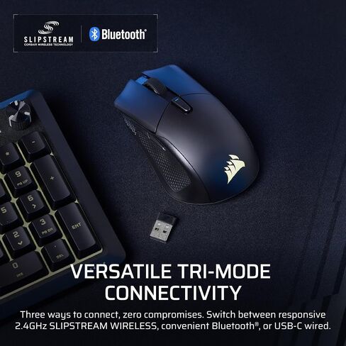 Corsair Harpoon v2 Wireless Gaming Mouse – Black | 26K DPI, Asymmetrical Shape, 6 Programmable Buttons, Up to 140hr Battery in Saudi Arabia