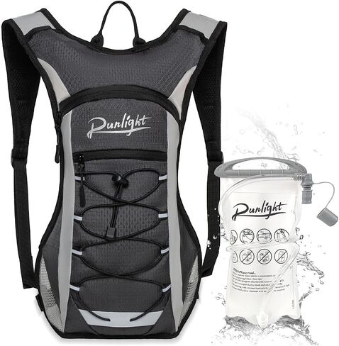 Runlight Running Vest,Lightweight Adjustable Chest Pack with Pistol Holster, Pack with 1.5L Water Bladder, Reflective Running Hydration Vest in Saudi Arabia