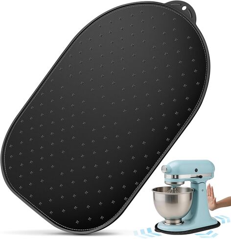 Mixer Slider Mat for KitchenAid Stand Mixer Heavy-duty 4.5-8QT | for Kitchen Aid Mixer Accessories attachments , Silicone Applicane Slider Non-slip Sliding Tray Countertop Protector, Black in Saudi Arabia