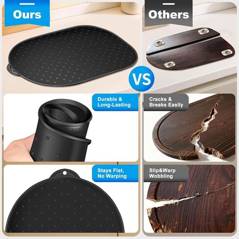Mixer Slider Mat for KitchenAid Stand Mixer Heavy-duty 4.5-8QT | for Kitchen Aid Mixer Accessories attachments , Silicone Applicane Slider Non-slip Sliding Tray Countertop Protector, Black in Saudi Arabia