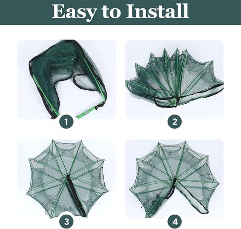 1/2 Pcs Fishing Traps Foldable, Crawfish Trap Minnow Trap Shrimp Net Portable, Crab Fish Traps Cast Nets for Fishing in Saudi Arabia