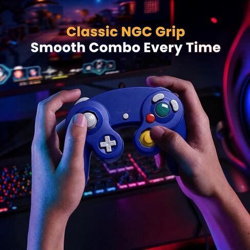 Yosikr Controller for Gamecube, Classic Wired Controller for Wii Game Cube (Blue and Red) in Saudi Arabia