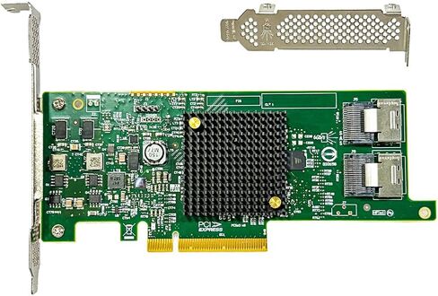 SAS HBA Card Compatible with LSI 9207-8i IT Mode 8-Port with SATA Cables | SAS2308, PCIe 3.0 x8, 2x 8087 to SATA Cables, PCIe SATA Expansion Card, HBA Controller for ZFS TrueNAS unRAID NAS in Saudi Arabia