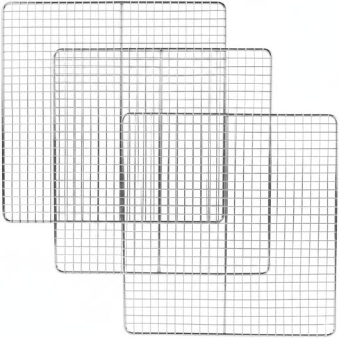 Deep Fryer Screen 13-1/2 by 13-1/2-Inch, Replaces Pitco Fryer Crumb Screen Stainless Steel Deep Fryer Accessories, Fryer Grate(Pack of 3) (13 1/2" x 13 1/2") in Saudi Arabia