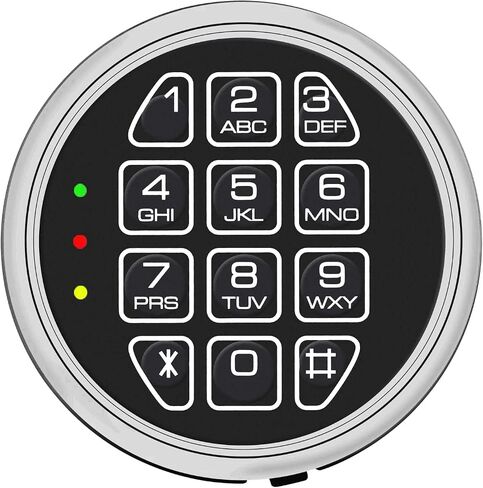 Gun Safe Replacement Lock Chrome Digital Keypad Electronic Lock | Solenoid Safe Lock Mechanism, 14 Pin DIY Safe Lock in Saudi Arabia