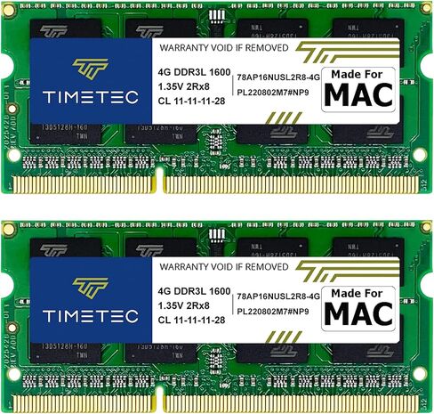 Timetec 16GB KIT(2x8GB) Compatible for Apple DDR3L 1600MHz for Early/Mid/Late Mac Book Pro(2011-2012), iMac(2011-2015), Mac mini(2011-2012) MAC RAM in Kuwait