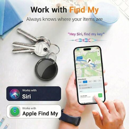 Air Bluetooth Tracker Tags-2 Pack Apple MFi Certified for Find My(iOS Only) | Item Finders Waterproof Remote Global Tracking Tag Last 1.5 Year Battery Key Locator for Track Kid Pet Luggage Wallet Dog Bag in Saudi Arabia
