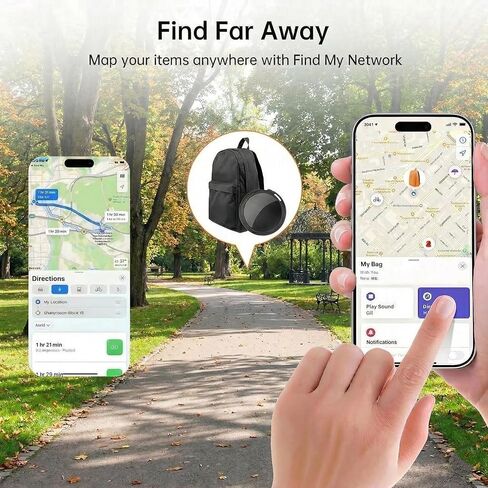 Air Bluetooth Tracker Tags-2 Pack Apple MFi Certified for Find My(iOS Only) | Item Finders Waterproof Remote Global Tracking Tag Last 1.5 Year Battery Key Locator for Track Kid Pet Luggage Wallet Dog Bag in Saudi Arabia