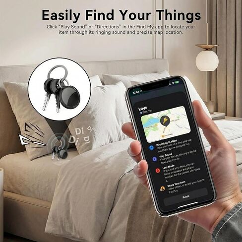 Air Bluetooth Tracker Tags-2 Pack Apple MFi Certified for Find My(iOS Only) | Item Finders Waterproof Remote Global Tracking Tag Last 1.5 Year Battery Key Locator for Track Kid Pet Luggage Wallet Dog Bag in Saudi Arabia
