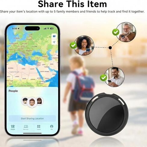 Air Bluetooth Tracker Tags-2 Pack Apple MFi Certified for Find My(iOS Only) | Item Finders Waterproof Remote Global Tracking Tag Last 1.5 Year Battery Key Locator for Track Kid Pet Luggage Wallet Dog Bag in Saudi Arabia