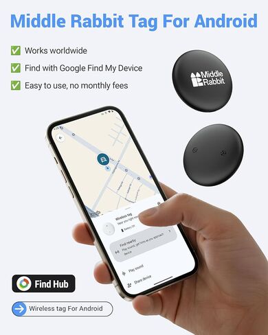 GPS Tracker for Kids & Elderly for Android, Hidden Tracking Device with Silicone Case, Works with Google Find Hub, No Monthly Fee, Child Locator for Backpack, Clothing & School Bag in Saudi Arabia