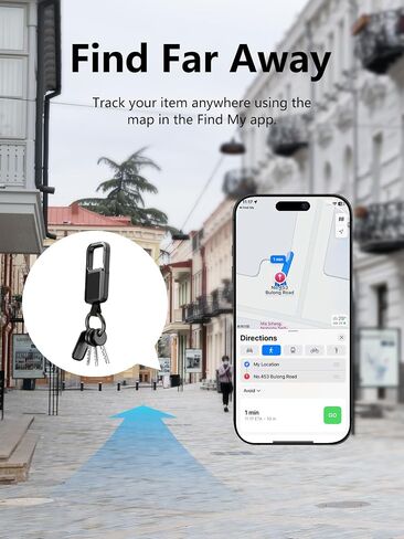 Keychain Tracker Works with Apple Find My (iOS Only) | Key Chain Tracker Tag Heavy Duty Car Keychain for Men, llaveros para hombres Carabiner Key Chain Anti-Lost Key Finder in Saudi Arabia