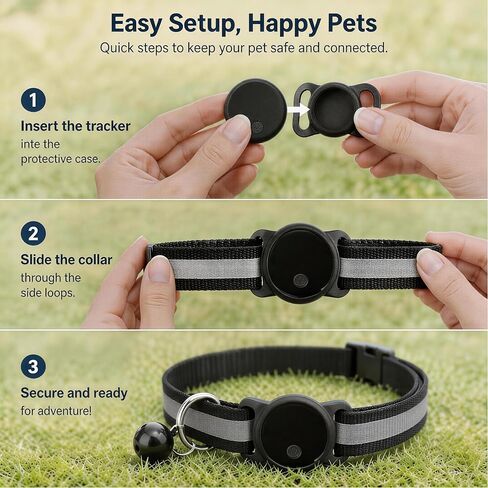 GPS Tracker for Dogs & Cats, No Monthly Fee, No SIM Card, Real-Time Positioning & Smart Anti-Lost Alerts,Mini Waterproof Drop-Proof Pet Tracker,Long Battery Life,for iOS Find My【Apple MFi Certified】 ﻿ in Saudi Arabia