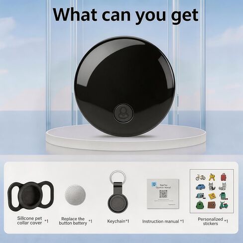 GPS Tracker for Dogs & Cats, No Monthly Fee, No SIM Card, Real-Time Positioning & Smart Anti-Lost Alerts,Mini Waterproof Drop-Proof Pet Tracker,Long Battery Life,for iOS Find My【Apple MFi Certified】 ﻿ in Saudi Arabia