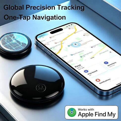 GPS Tracker for Dogs & Cats, No Monthly Fee, No SIM Card, Real-Time Positioning & Smart Anti-Lost Alerts,Mini Waterproof Drop-Proof Pet Tracker,Long Battery Life,for iOS Find My【Apple MFi Certified】 ﻿ in Saudi Arabia