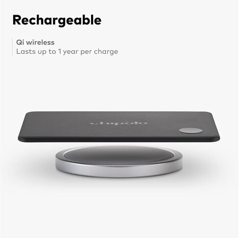 Chipolo Card – Rechargeable Wallet Tracker Card, Bluetooth Tracker (4 Pack) | Item Locator, Passport Finder Compatible with Apple Find My or Find Hub with Call Your Phone & Out of Range Alerts in Saudi Arabia