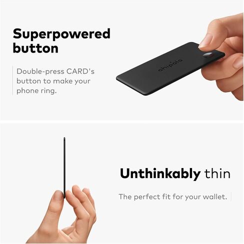 Chipolo Card – Rechargeable Wallet Tracker Card, Bluetooth Tracker (4 Pack) | Item Locator, Passport Finder Compatible with Apple Find My or Find Hub with Call Your Phone & Out of Range Alerts in Saudi Arabia