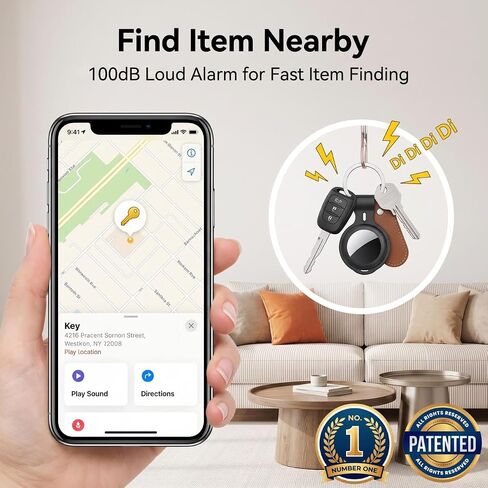 Tracker Tags-4 Pack MFi Certified for Apple Find My iOS Only Air Key Finder | Compatible with Find My App 2 Year Replaceable Battery Waterproof Key Item Finders for Luggages Wallets Backpacks Bags Pets in Saudi Arabia