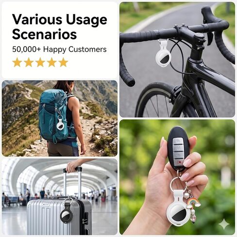 Tracker Tags-4 Pack MFi Certified for Apple Find My iOS Only Air Key Finder | Compatible with Find My App 2 Year Replaceable Battery Waterproof Key Item Finders for Luggages Wallets Backpacks Bags Pets in Saudi Arabia