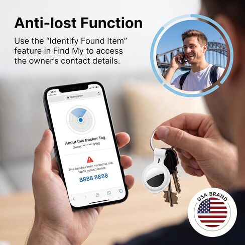 Tracker Tags-4 Pack MFi Certified for Apple Find My iOS Only Air Key Finder | Compatible with Find My App 2 Year Replaceable Battery Waterproof Key Item Finders for Luggages Wallets Backpacks Bags Pets in Saudi Arabia