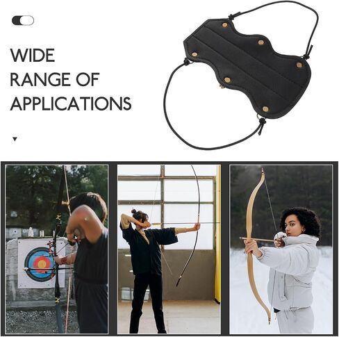 Adjustable PU Leather Archery Arm Guard for Traditional Recurve Bows Forearm Protector for Outdoor Sports Lightweight Viking Wrist Guards for Safe Shooting Practice in Saudi Arabia