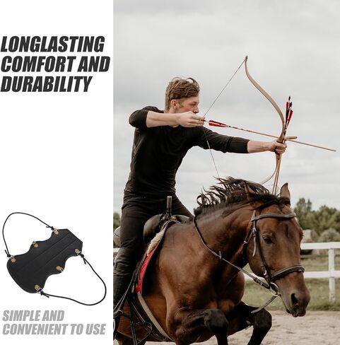 Adjustable PU Leather Archery Arm Guard for Traditional Recurve Bows Forearm Protector for Outdoor Sports Lightweight Viking Wrist Guards for Safe Shooting Practice in Saudi Arabia