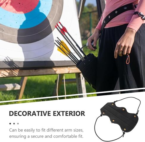 Adjustable PU Leather Archery Arm Guard for Traditional Recurve Bows Forearm Protector for Outdoor Sports Lightweight Viking Wrist Guards for Safe Shooting Practice in Saudi Arabia