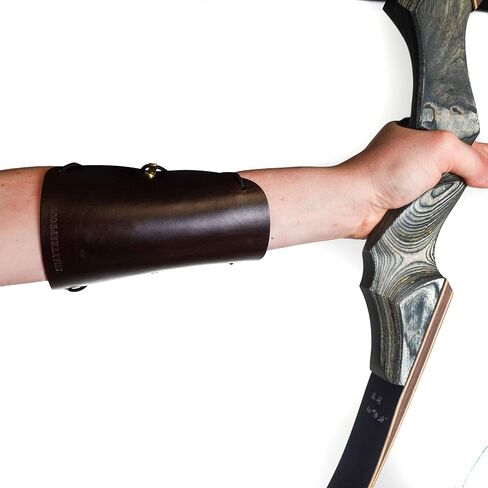 Leather Archery Armguard Essential Leather Armguard | Left/Right Hand | Real Leather Protective Armguard in Saudi Arabia