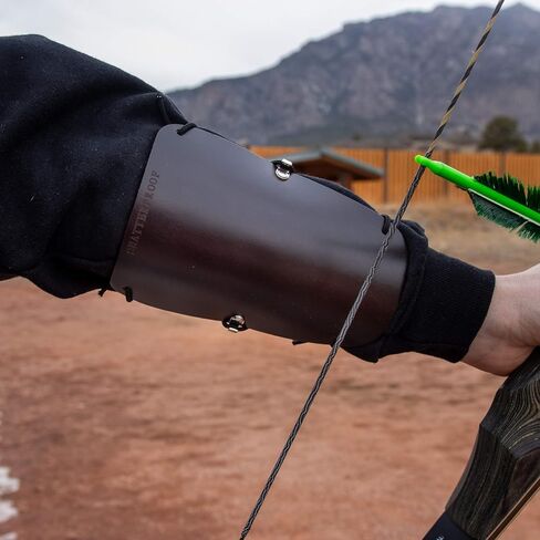 Leather Archery Armguard Essential Leather Armguard | Left/Right Hand | Real Leather Protective Armguard in Saudi Arabia