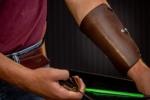Leather Archery Armguard Essential Leather Armguard | Left/Right Hand | Real Leather Protective Armguard in Saudi Arabia