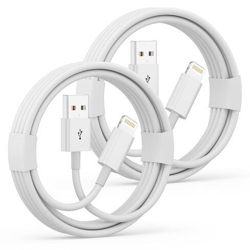 كابل USB A إلى Lightning، 2 حزمة سلك شحن CarPlay سريع الشحن بطول 3 أقدام | سلك شاحن iPhone [معتمد من Apple MFi]، كابل شاحن CarPlay سريع للسيارة لهاتف iPhone 14/13/12/11 Pro Max/XS/XR/X/8/7/iPad in Kuwait