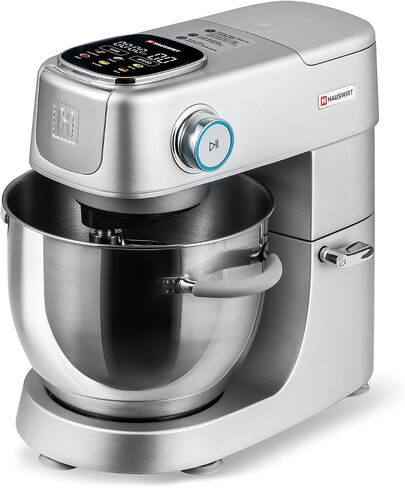 Hauswirt Stand Mixer 6QT XL Large, 4.5" LED Touch Screen Electric Household Stand Up Mixer, Full Metal Structure Standing Mixer 11-Speed, Dough Cake Bread Mixer – Silver in Saudi Arabia