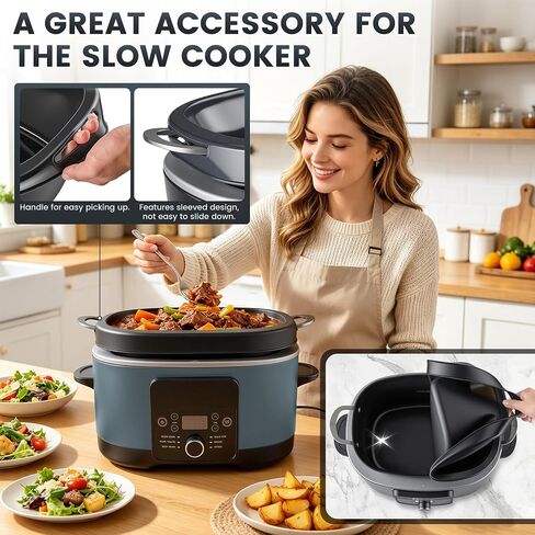 Silicone Slow Cooker Liners fit Ninja Foodi PossibleCooker PRO/PLUS 8.5 QT | for MC1000, MC1001, MC1010 Series, 100% Silicone,Reusable,Crock Pot Liners for ninja Slow Cookers Accessories,Dishwasher Safe in Saudi Arabia