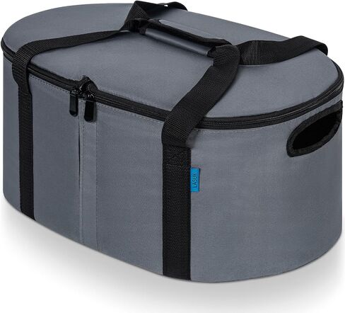 Portable Slow Cooker Travel Bag, Isulated Carrier Case Tote for 4-8 Quart Crock Carrier Compatible with Else Brands, Internal Mesh Net Holds Pot in Place, For Travel, Outdoor, Picnic, Black in Saudi Arabia