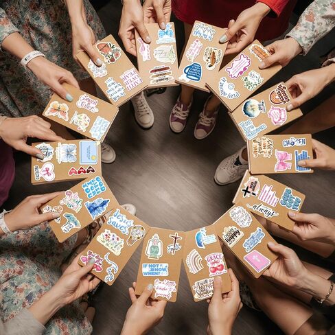 Bible Verse Stickers 200 Pcs Christian Scripture Sticker Pack, Waterproof Vinyl Stickers for Water Bottles Devotion Notebook Scrapbooking Prayer Journal Planner Laptop Kindle Tablet Bible Workbook etc in Kuwait