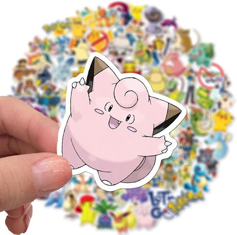 100Pcs Monster Poke Stickers Cool Cartoon Animal Stickers Manga Vinyl Decals Sticker for Laptop, Guitar, Water Bottle, Birthday Gifts for Girls, Kids, Teens (Purple) in Saudi Arabia