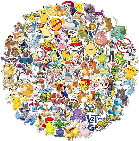 100Pcs Monster Poke Stickers Cool Cartoon Animal Stickers Manga Vinyl Decals Sticker for Laptop, Guitar, Water Bottle, Birthday Gifts for Girls, Kids, Teens (Purple) in Saudi Arabia