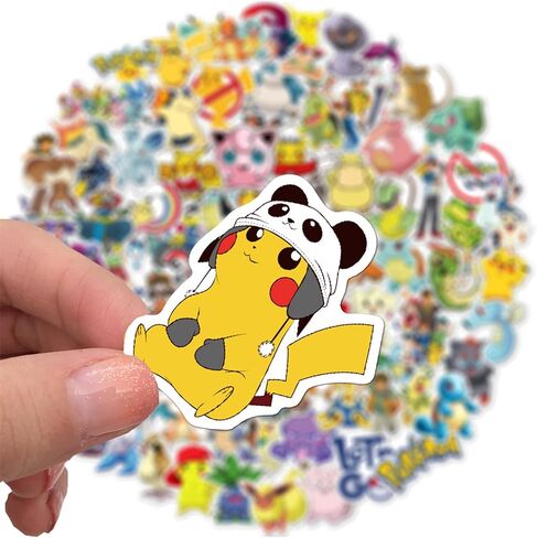 100Pcs Monster Poke Stickers Cool Cartoon Animal Stickers Manga Vinyl Decals Sticker for Laptop, Guitar, Water Bottle, Birthday Gifts for Girls, Kids, Teens (Purple) in Saudi Arabia