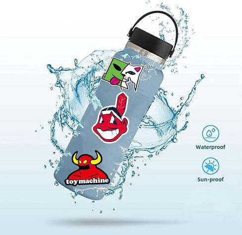 Cool Brand Skateboard Stickers Pack 100PCS Waterproof Skate Stickers for Water Bottle Laptop Luggage Motorcycle, Skateboarding Stickers Decals for Teens Boys Adults in Kuwait