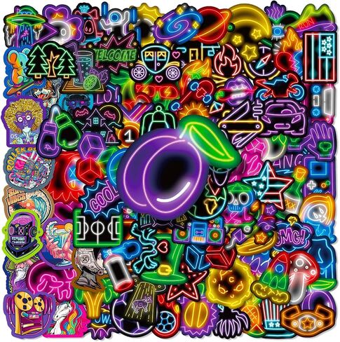 Cool Brand Skateboard Stickers Pack 100PCS Waterproof Skate Stickers for Water Bottle Laptop Luggage Motorcycle, Skateboarding Stickers Decals for Teens Boys Adults in Saudi Arabia